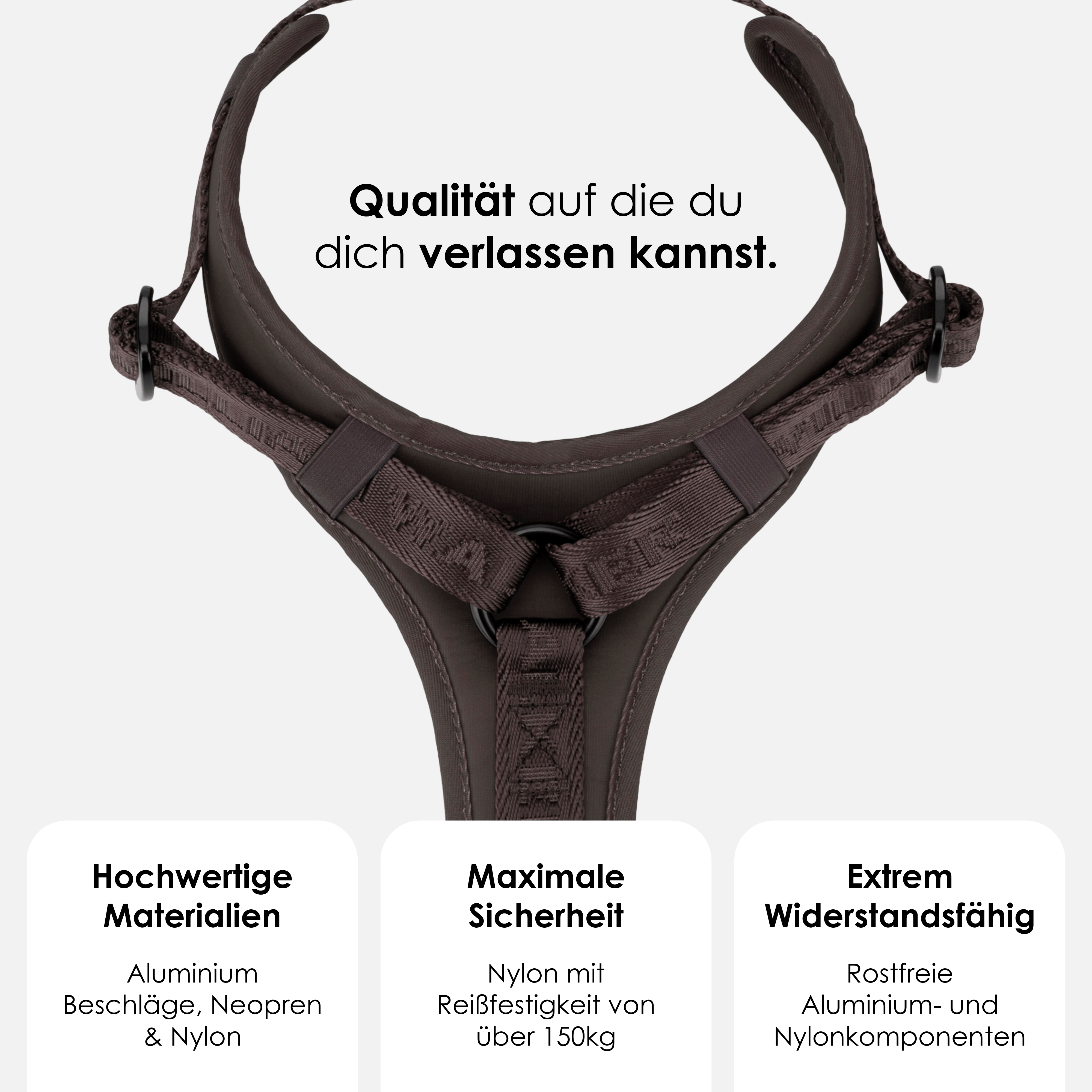 William Walker Hochwertiges Y-Hundegeschirr Earth (braun)