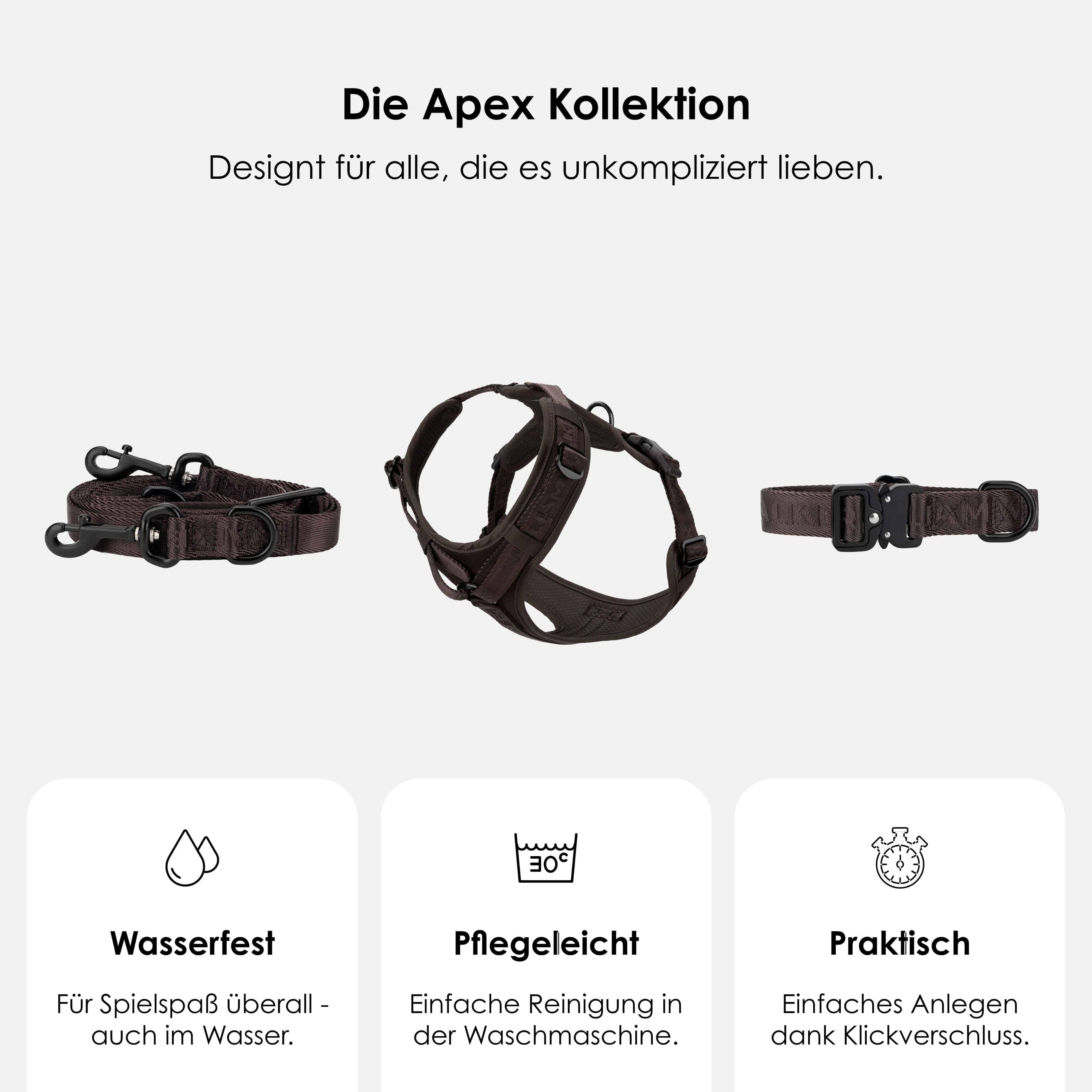 William Walker Hochwertiges Y-Hundegeschirr Earth (braun)