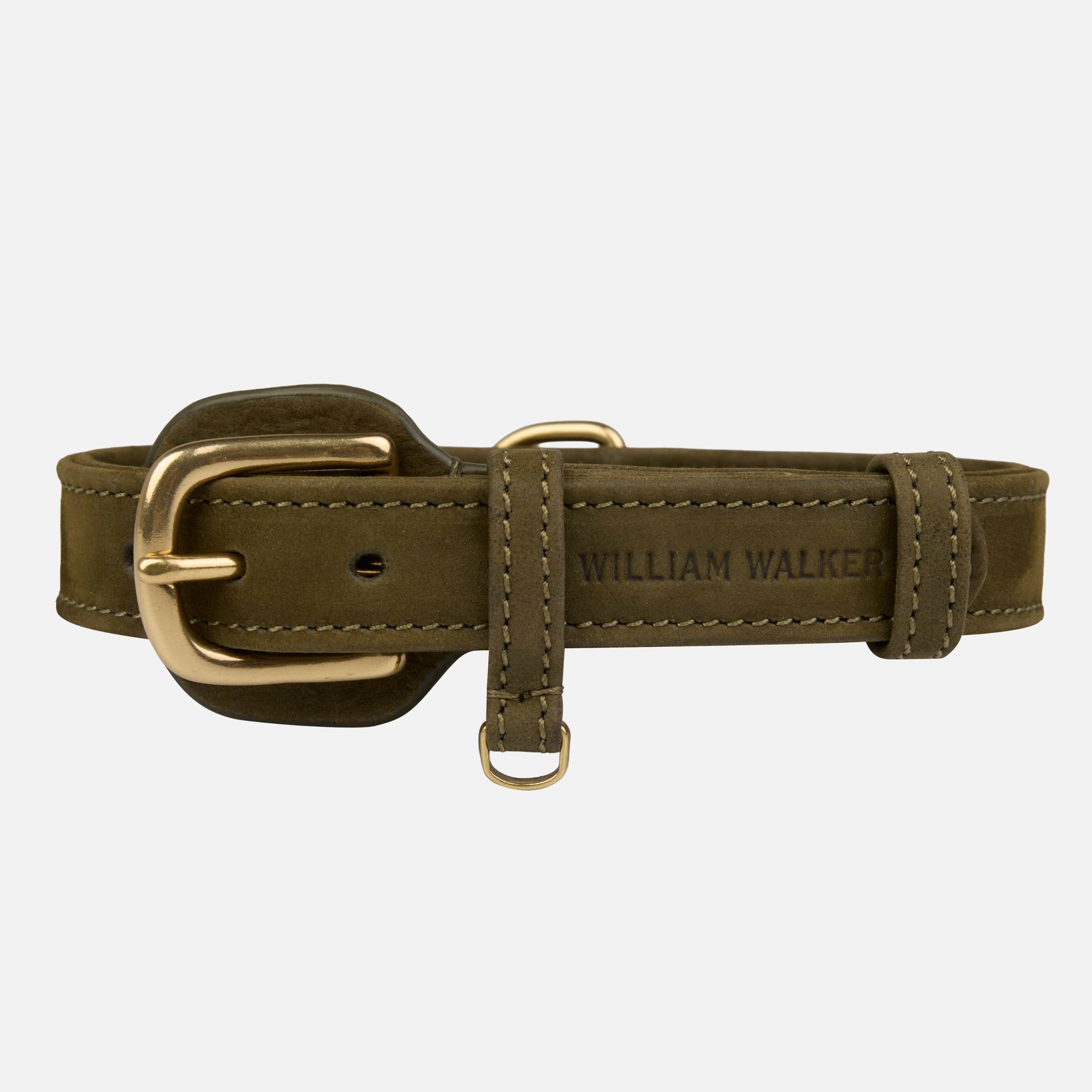 William Walker Hundehalsband aus wasserfestem Nubukleder Pistachio (Grün) / XXS