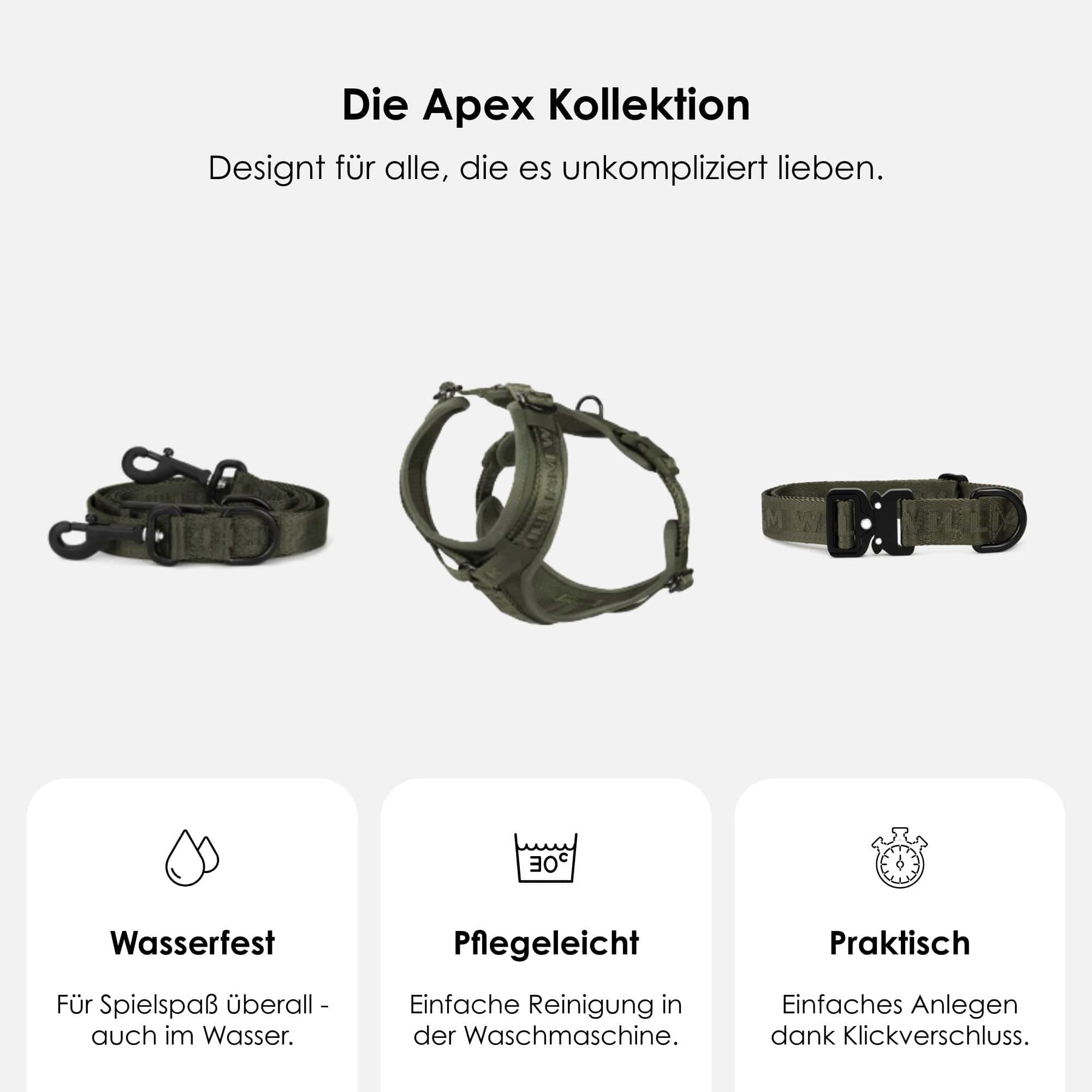 William Walker Jacquard Nylon Hundehalsband Forest (grün)