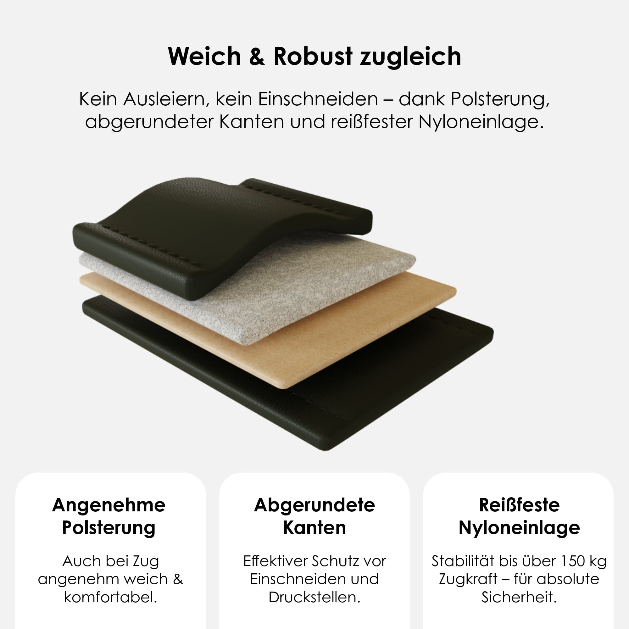 William Walker Hochwertige Leder Hundeleine Dark Moss (Waldgrün)