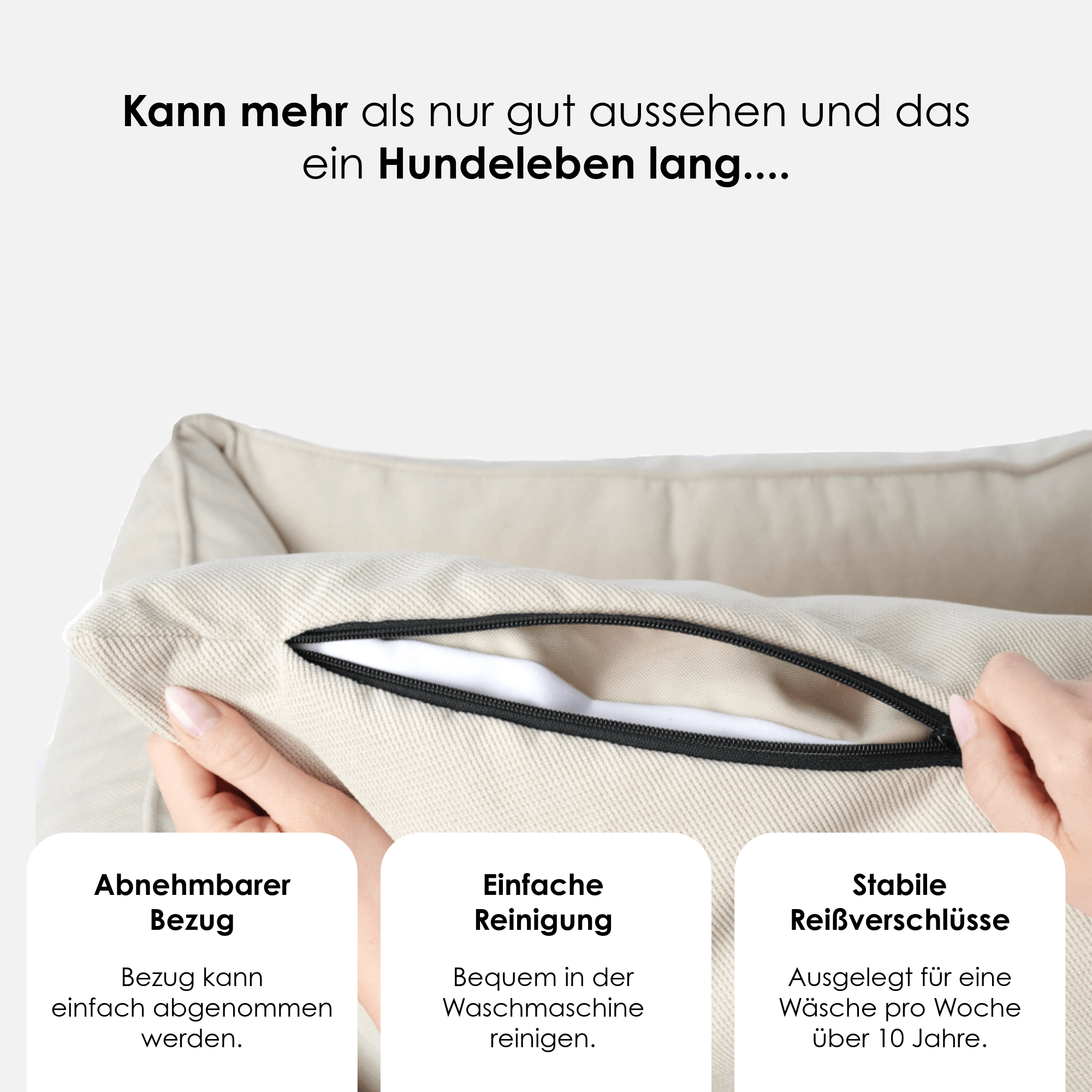 William Walker Orthopädisches Hundebett Sand (Beige)