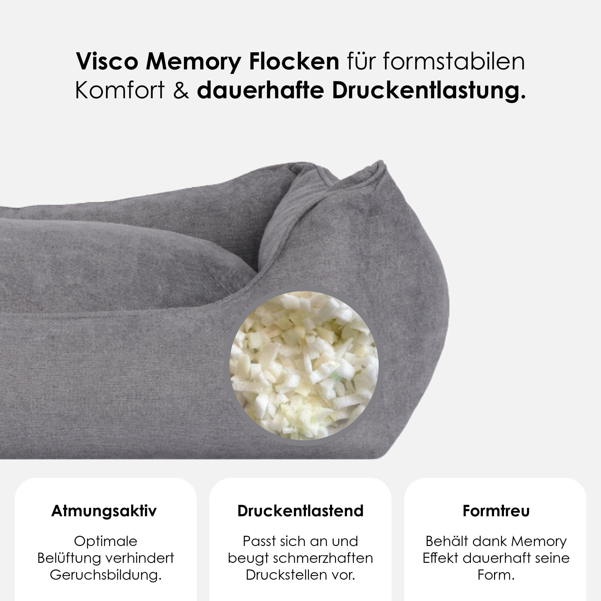 William Walker Orthopädisches Hundebett The Cloud (Dunkelgrau)