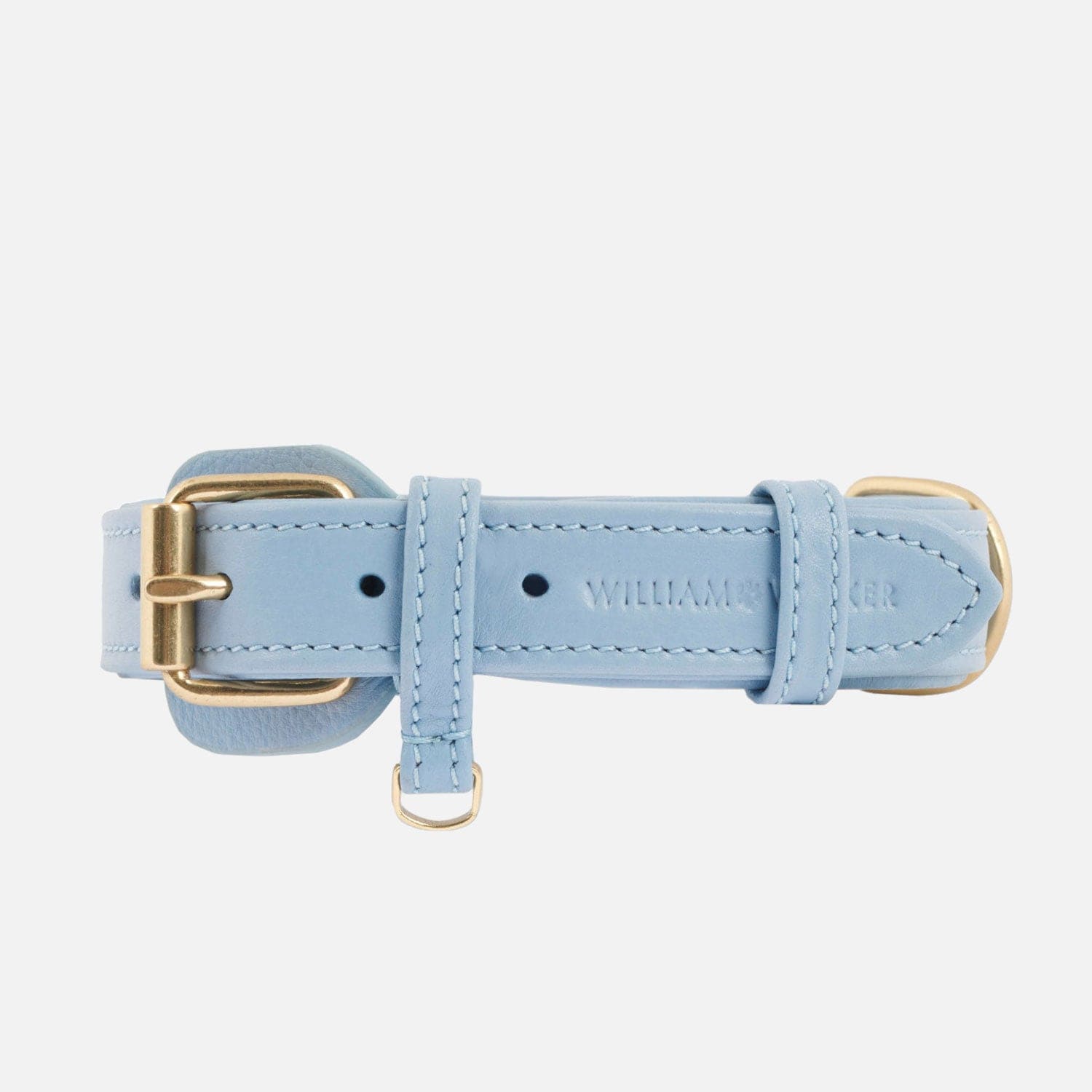 Premium Leather Dog Collar Sky (Baby Blue) - William Walker