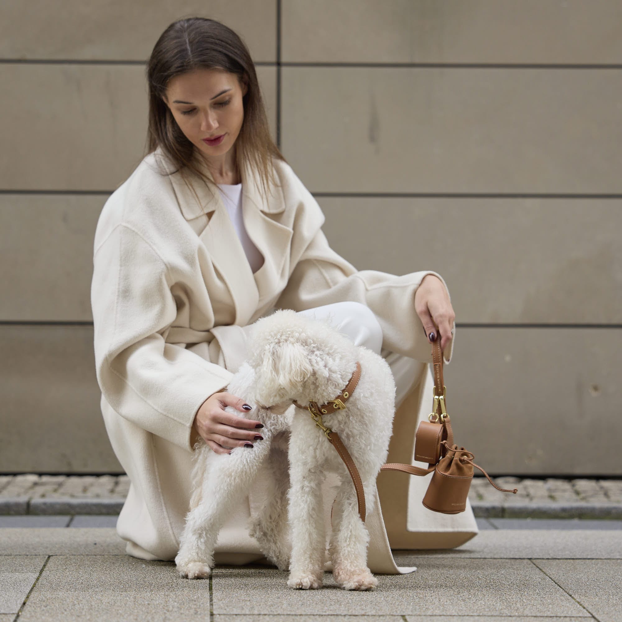 William Walker Glattleder Hundehalsband Caramel