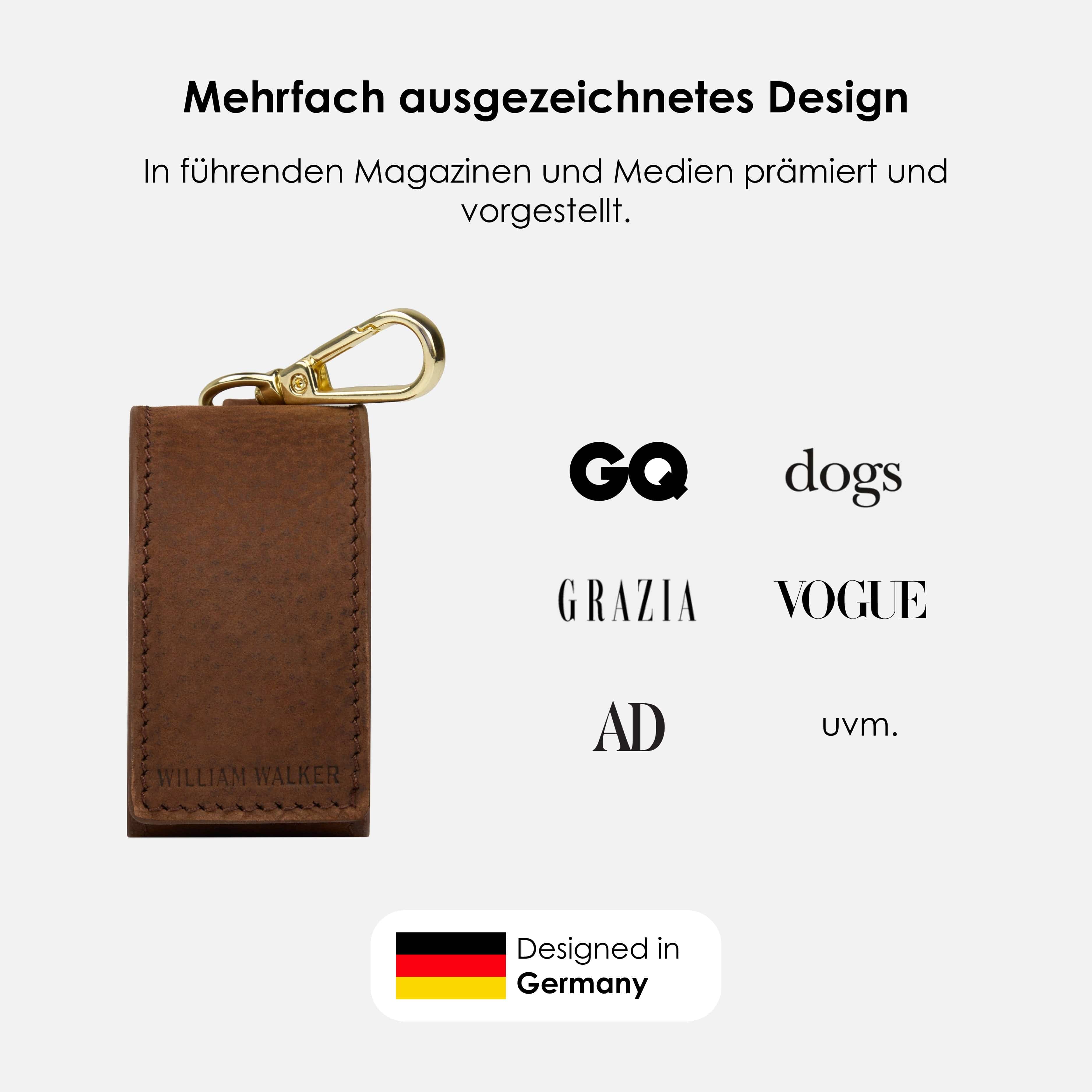 William Walker Kotbeutelspender aus wasserfestem Nubukleder