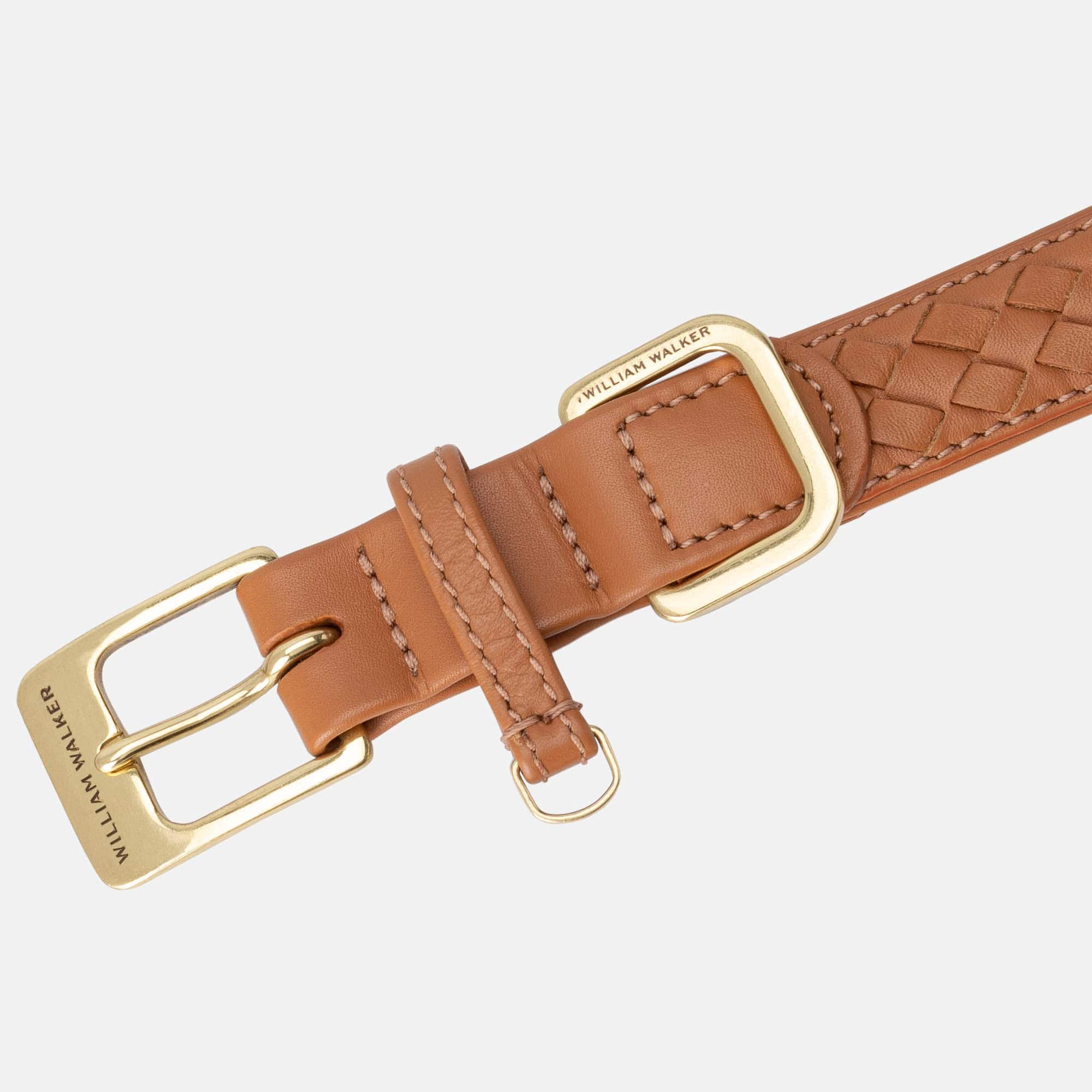 William Walker Leder Hundehalsband Prestige Caramel