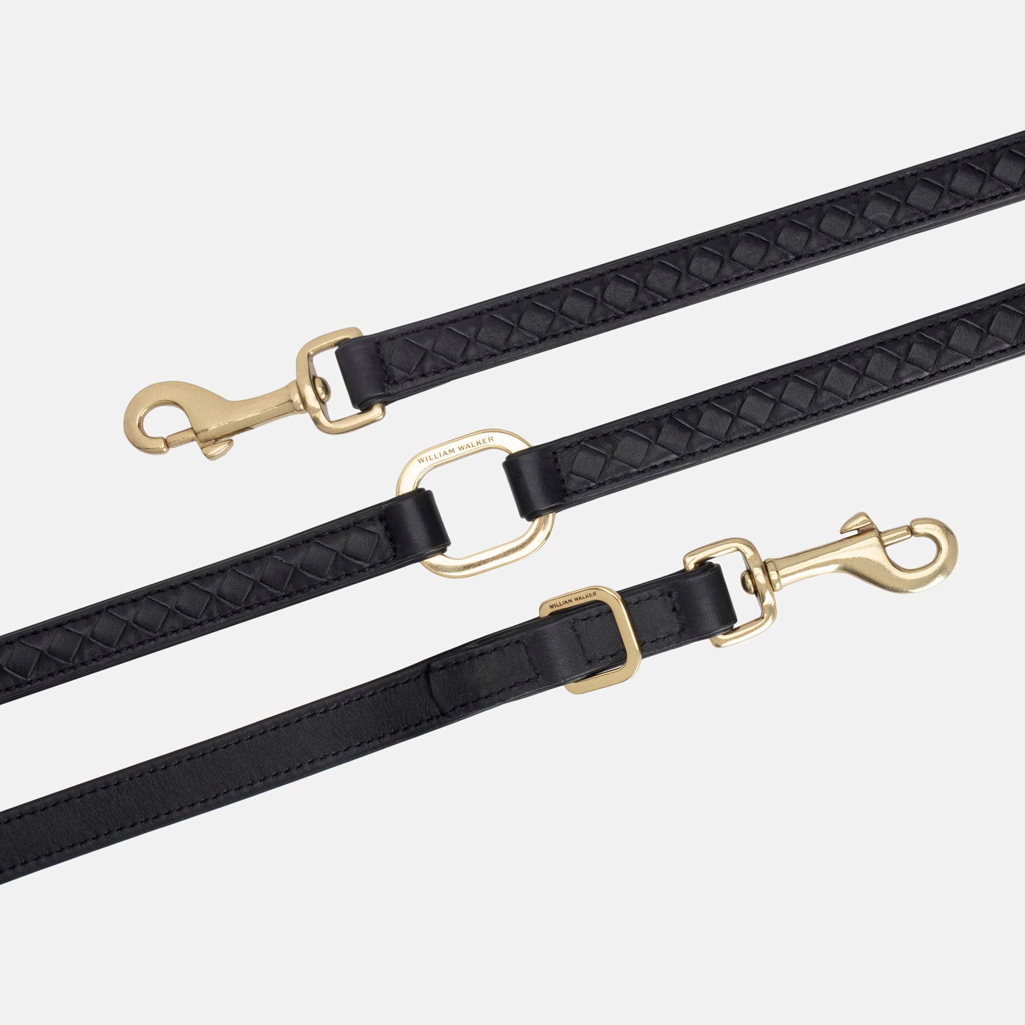 William Walker Hochwertige Leder Hundeleine Prestige Nero (Schwarz)