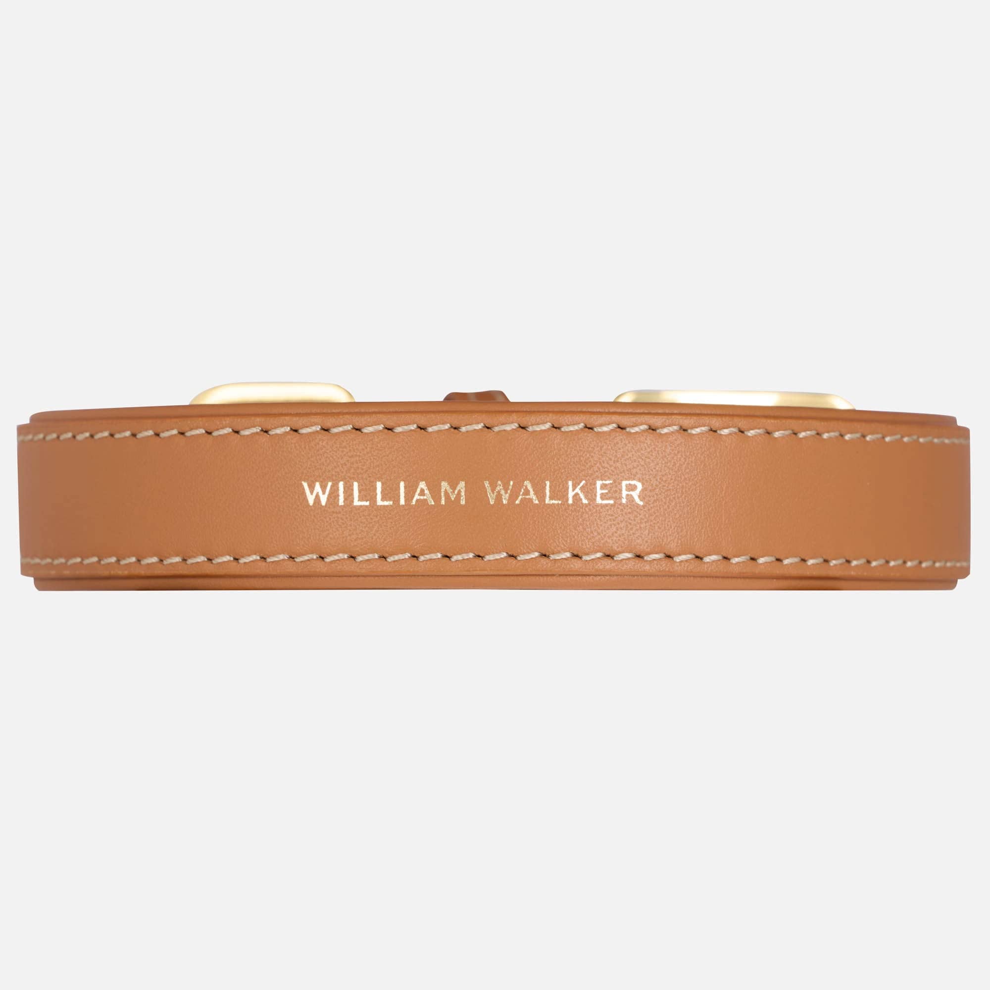 William Walker Glattleder Hundehalsband Caramel