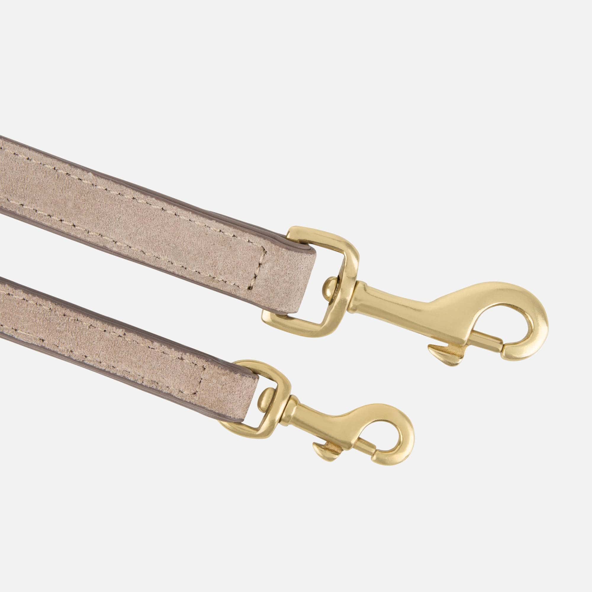 William Walker Hochwertige Wildleder Hundeleine Pebble (Taupe)