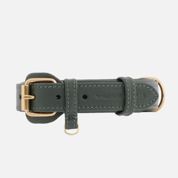 Leder Hundehalsband Dark Moss (Dunkelgrün)