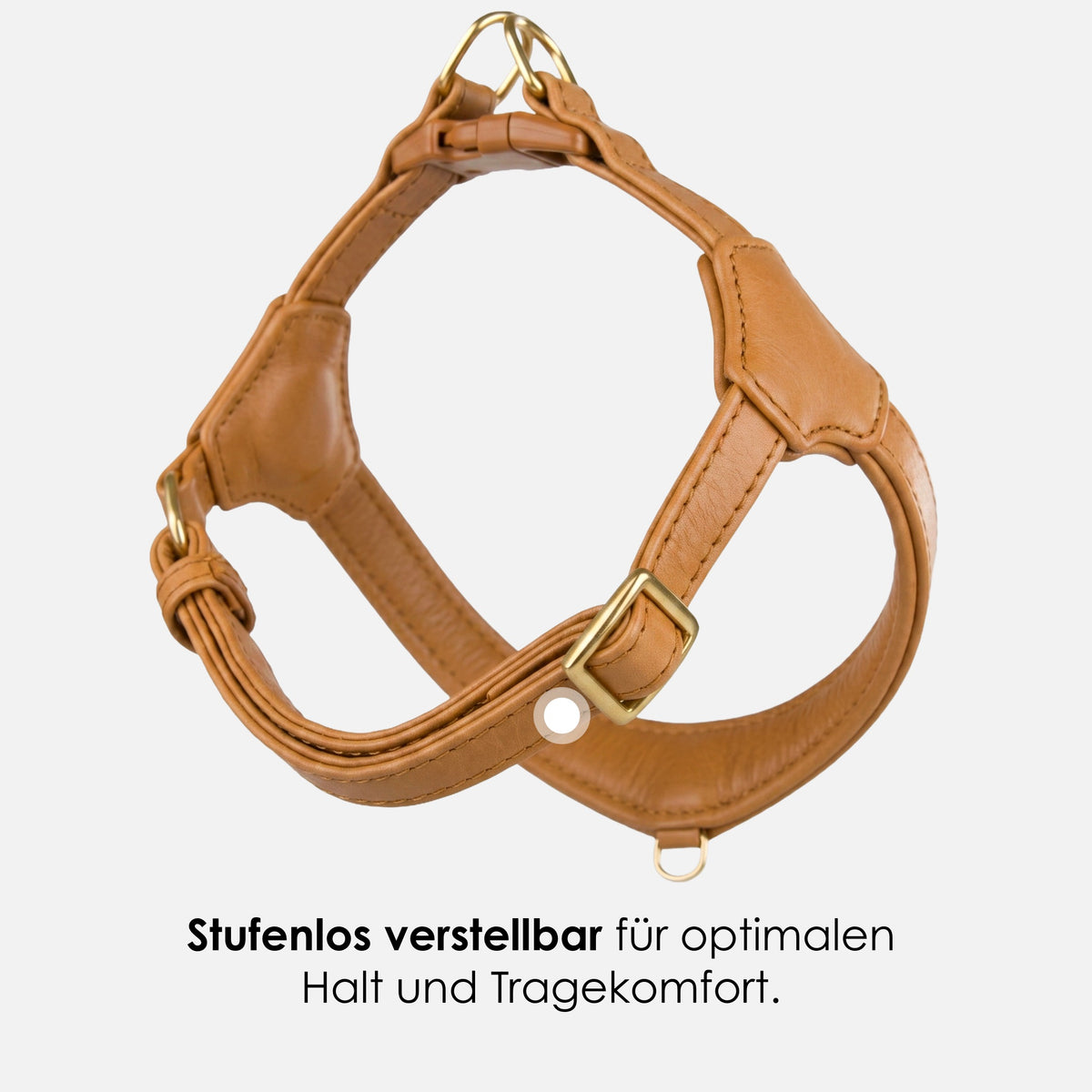 William Walker Step-In Leder Geschirr Pico für kleine Hunde Caramel (braun) / 1