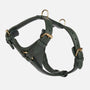 Leather Dog Harness Dark Moss (Forest Green)