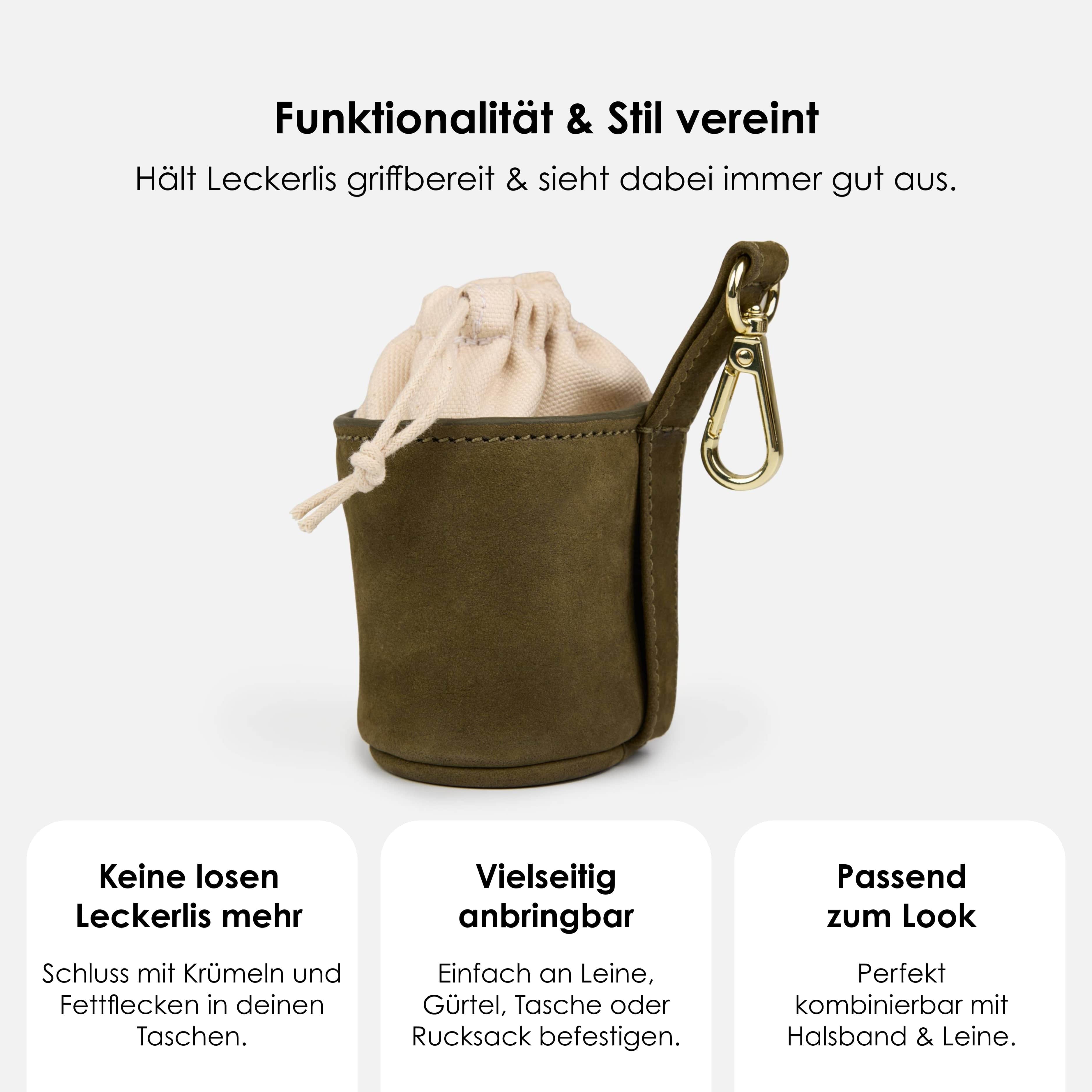 William Walker Leckerlibeutel aus wasserfestem Nubukleder