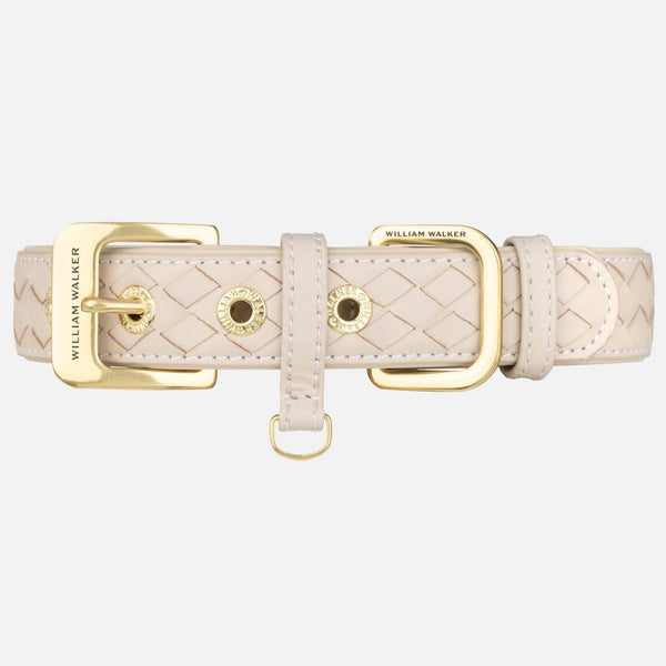 Leder Hundehalsband Prestige Almond (Beige)