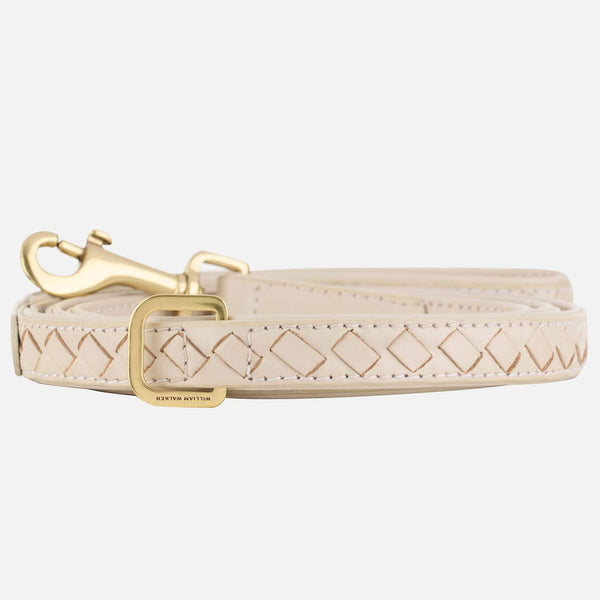 Hochwertige Leder Hundeleine Prestige Almond (Beige)