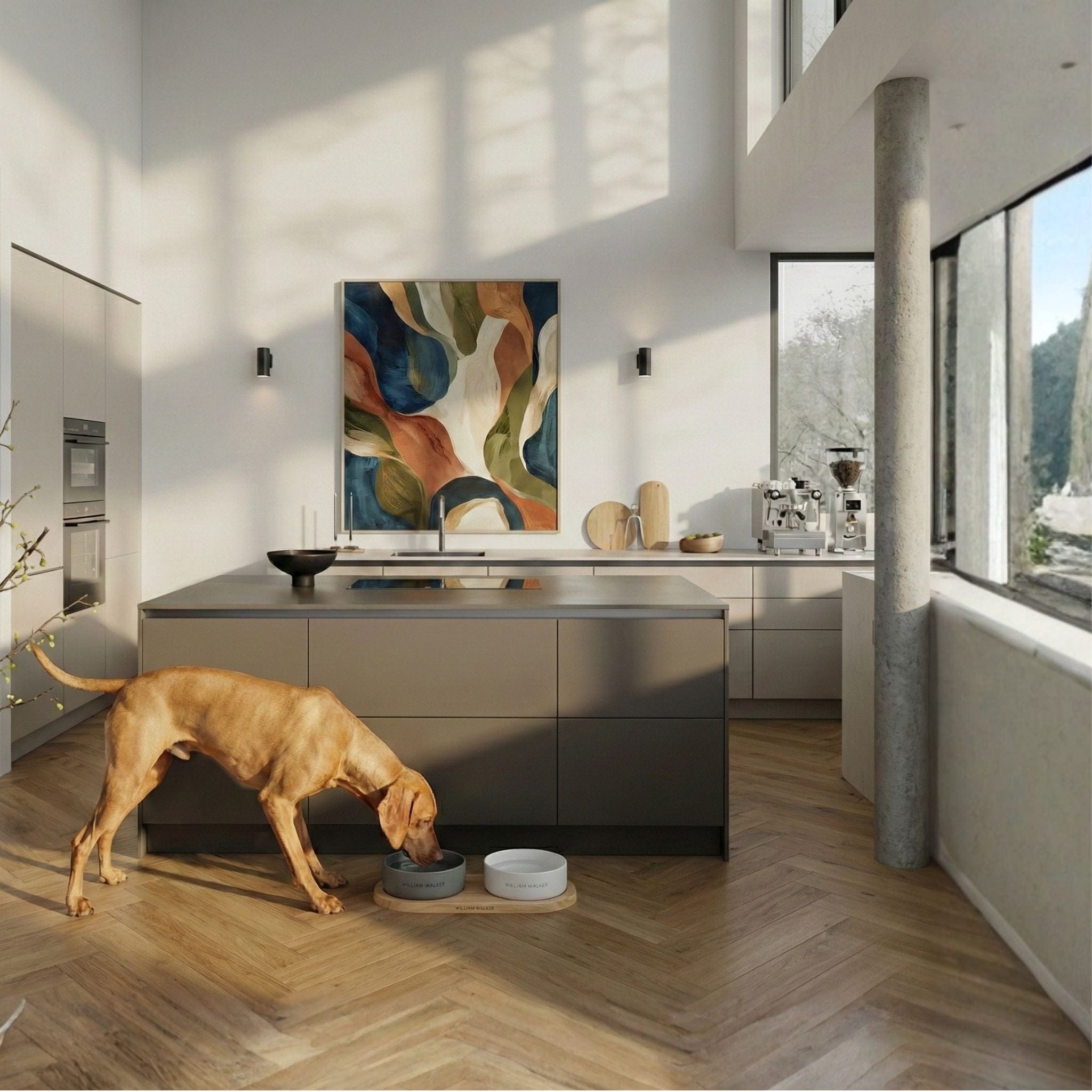 William Walker Keramik-Hundenapf Sea Salt (grau)