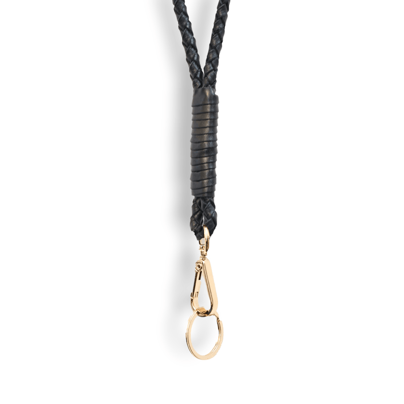 Leder-Halskette in Schwarz