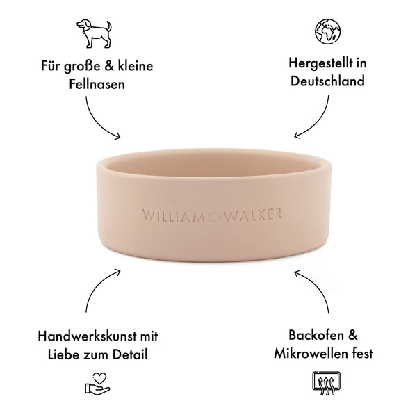 William Walker Hundenapf Rose (Pink)
