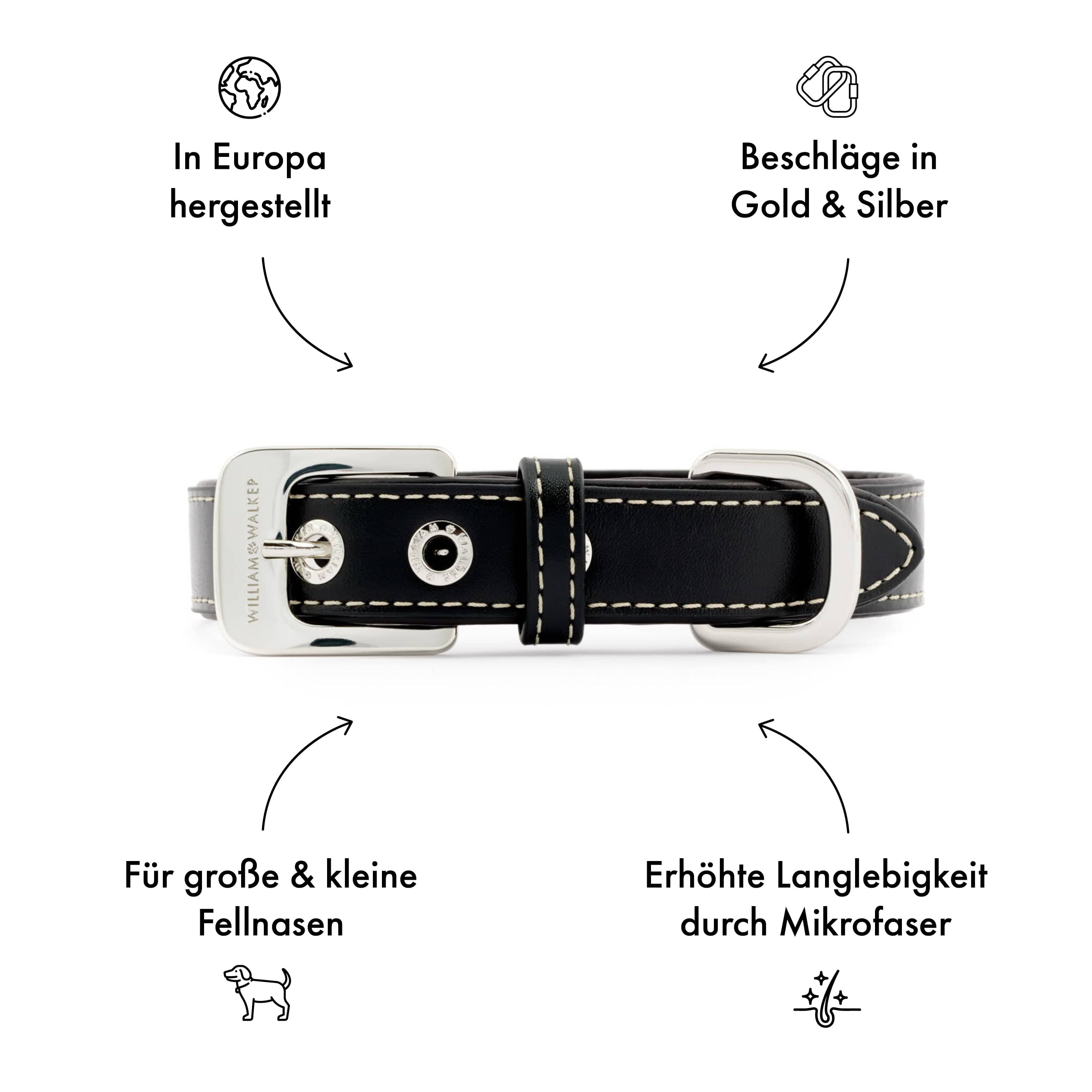 William Walker Hundehalsband Noir